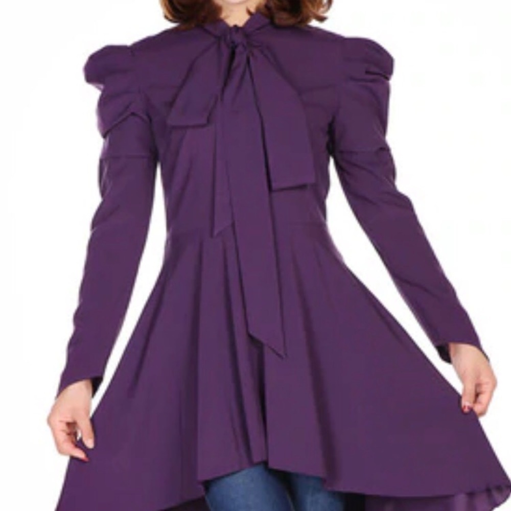 💜Victorian Romance Dress Top Purple💜 - Picture 2 of 7